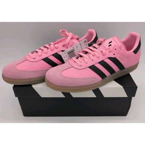 Adidas Samba Messi JP7844 Light Pink Black Men's 11 New With Box & Tags - Picture 1 of 16